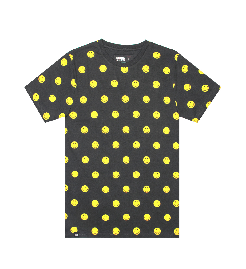 T-Shirt mit Smiley-Muster