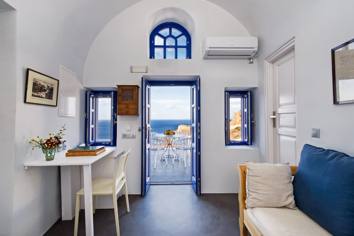 Dream on Santorini in blue and white