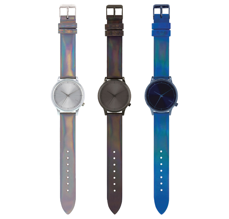 3 Modelle der The Estelle Iridescent Uhrnebeneinander