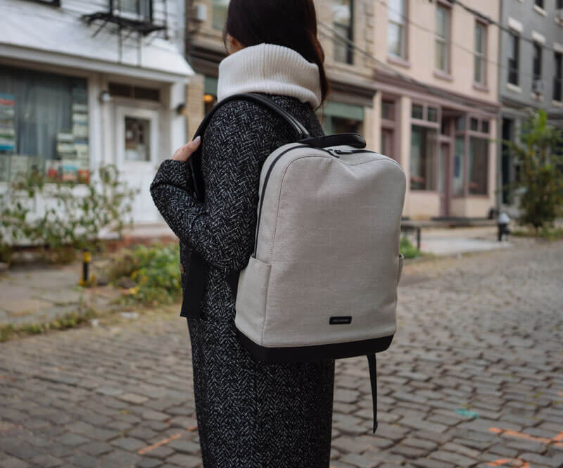 THE BACKPACK - SHELL WHITE CANVAS