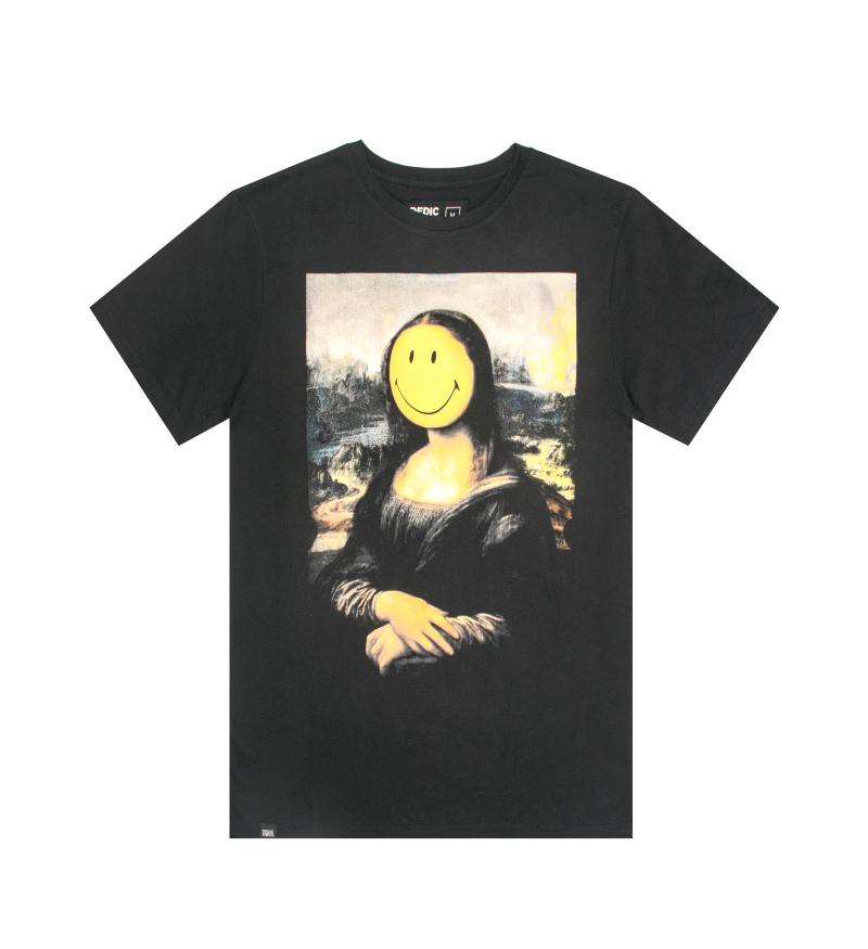 Poloshirt mit Mona Lisa-Print