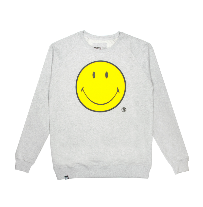 Sweatshirt mit Smiley-Print