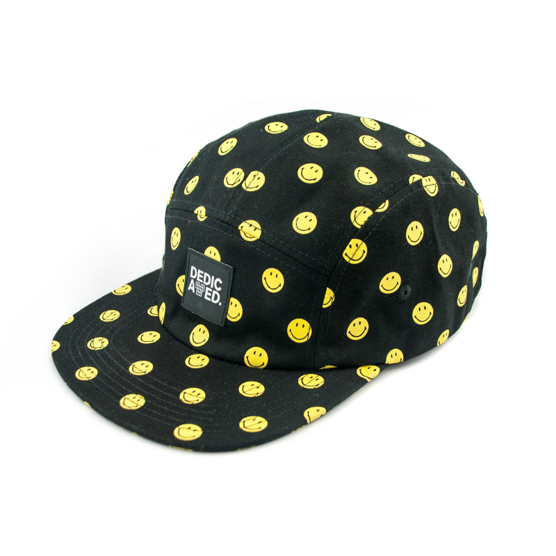 5-Panel-Cap mit Smiley-Muster